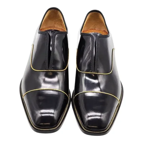 Christian Louboutin Alpha Male Patent Leather Oxford Shoes Black EU 42.5 US 9.5